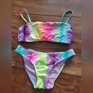 PQ Swim Girls Size 12 Tye Dye Bikini Set